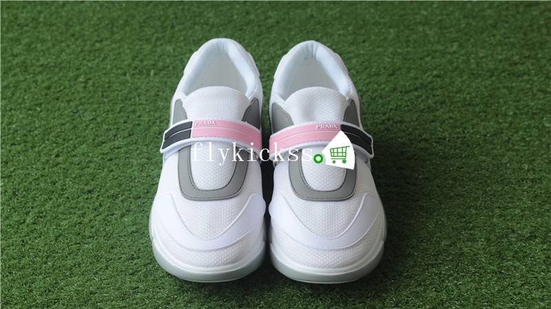 Prada 18SS Cloubust Sneaker Velcro WNS White Pink